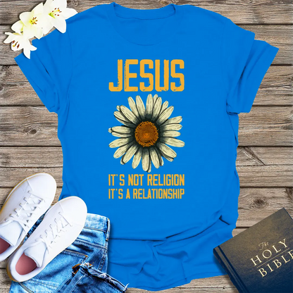 Jesus Relationship Daisy T-Shirt - Royal