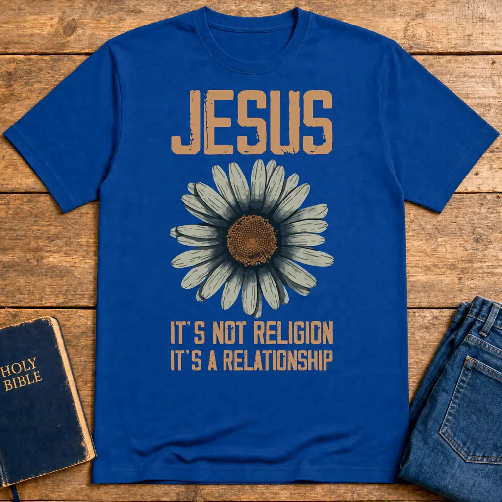 Jesus Relationship Daisy T-Shirt - Royal