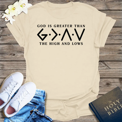 God Is Greater T-Shirt - Natural