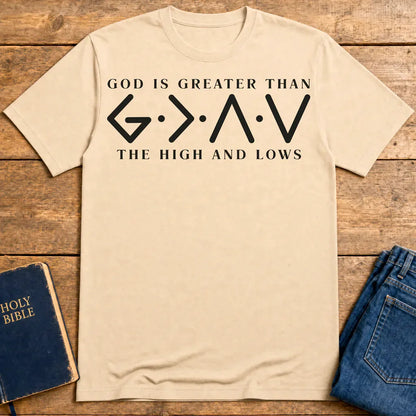 God Is Greater T-Shirt - Natural