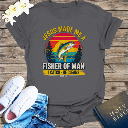 Fisher of Man T-Shirt - Charcoal