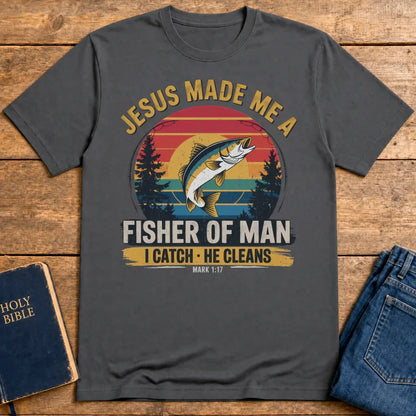 Fisher of Man T-Shirt - Charcoal