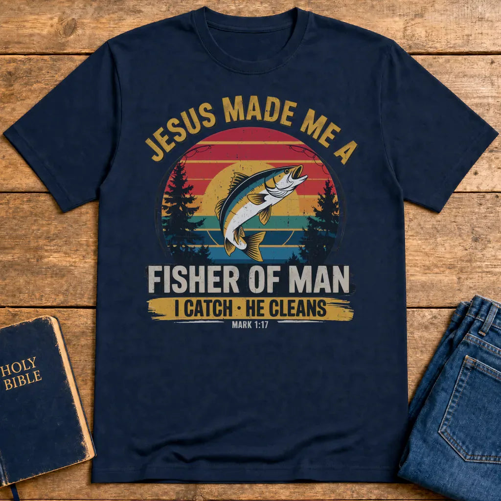 Fisher of Man T-Shirt - Navy