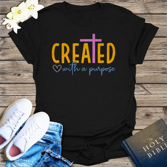Created with a Purpose T-Shirt - Black
