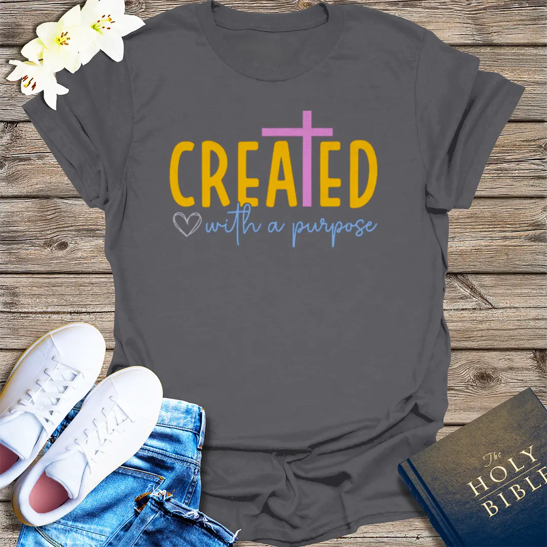 Created with a Purpose T-Shirt - Charcoal