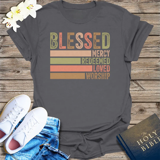 Blessed & Redeemed T-Shirt - Charcoal