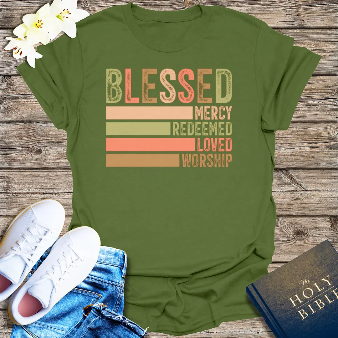 Blessed & Redeemed T-Shirt - Military Green