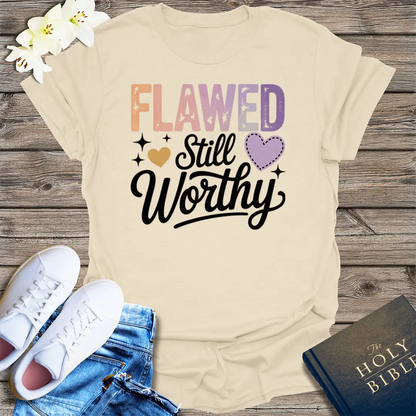 Flawed Still Worthy T-Shirt - Natural