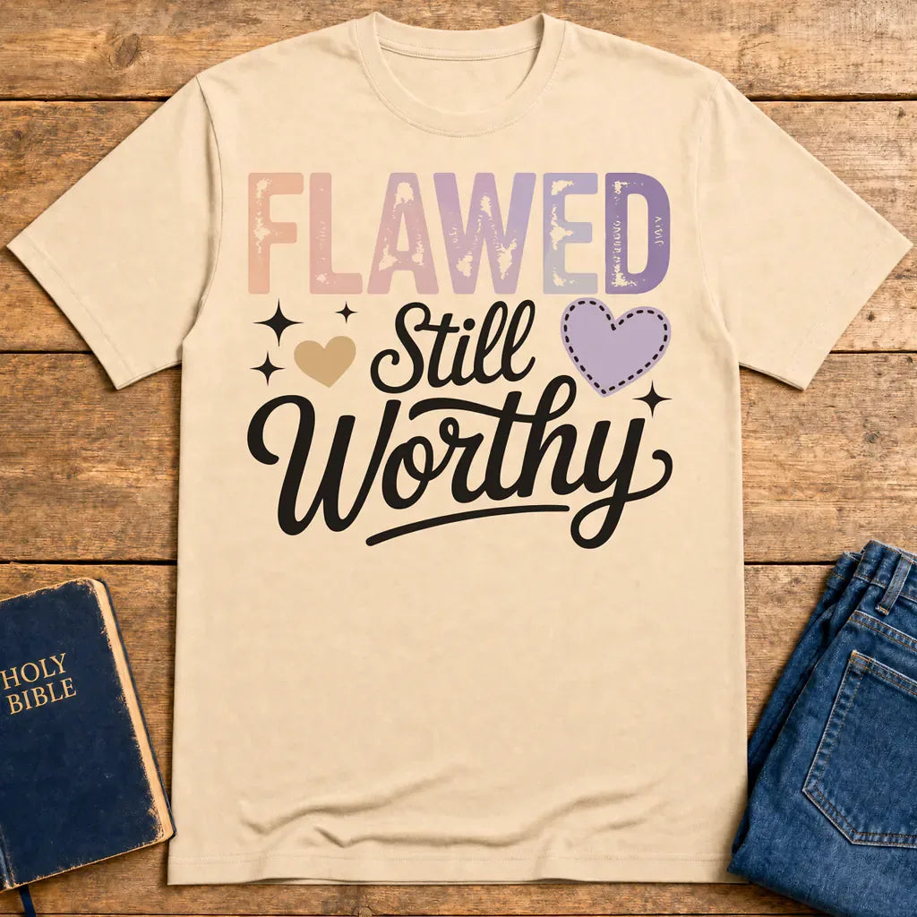 Flawed Still Worthy T-Shirt - Natural