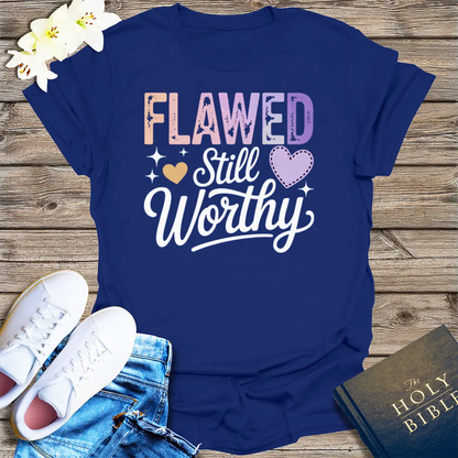 Flawed Still Worthy T-Shirt - Navy