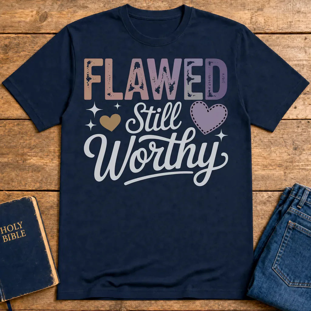 Flawed Still Worthy T-Shirt - Navy