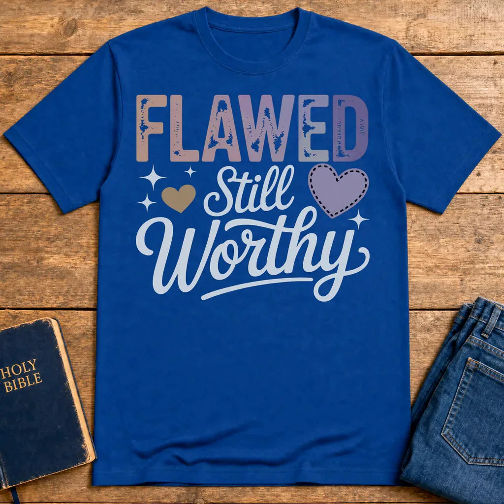 Flawed Still Worthy T-Shirt - Royal