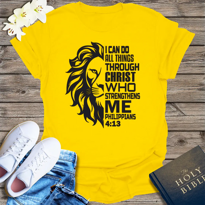 Lion of Strength T-Shirt - Daisy