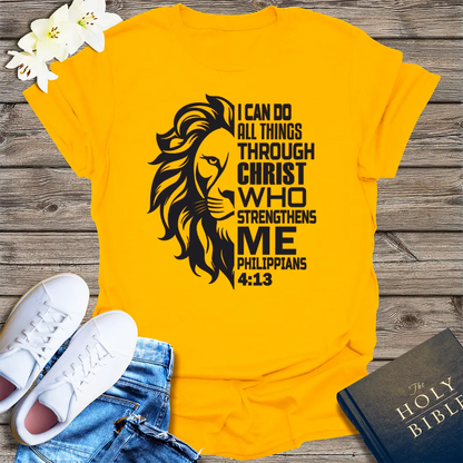 Lion of Strength T-Shirt - Gold