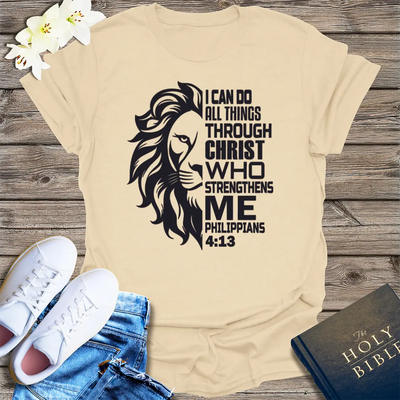 Lion of Strength T-Shirt - Sand