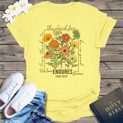 Enduring Love Floral T-Shirt - Cornsilk