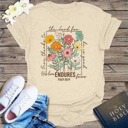 Enduring Love Floral T-Shirt - Natural