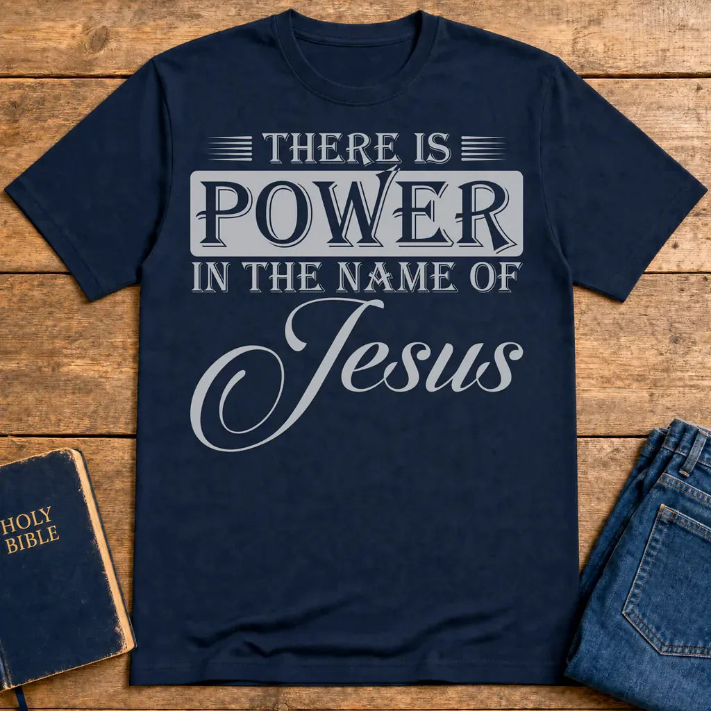 Power in the Name T-Shirt - Navy