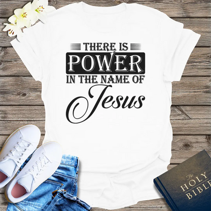 Power in the Name T-Shirt - White