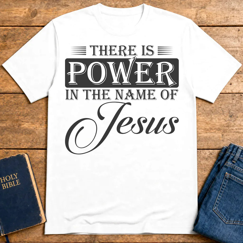 Power in the Name T-Shirt - White