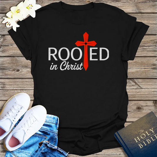 Rooted in Christ T-Shirt - Black