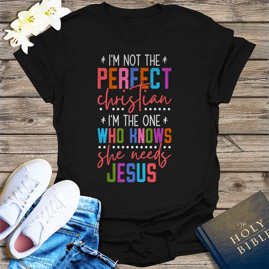 Perfectly Imperfect Christian T-Shirt - Black