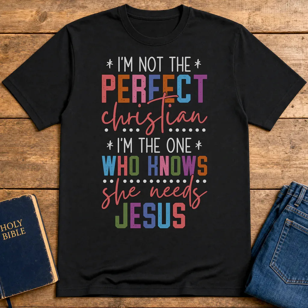Perfectly Imperfect Christian T-Shirt - Black