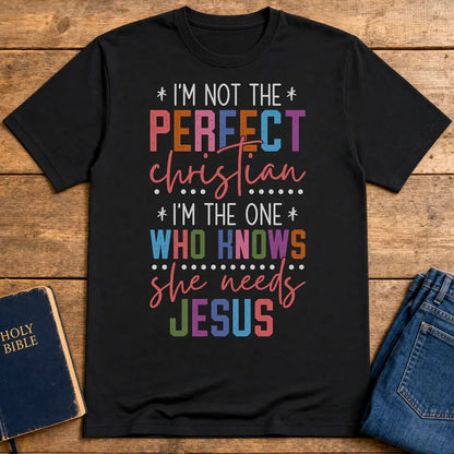Perfectly Imperfect Christian T-Shirt - Black