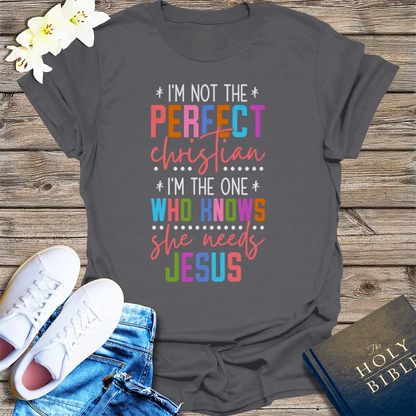 Perfectly Imperfect Christian T-Shirt - Charcoal