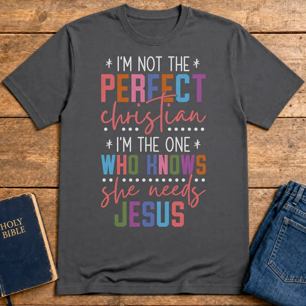 Perfectly Imperfect Christian T-Shirt - Charcoal