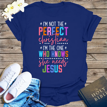 Perfectly Imperfect Christian T-Shirt - Navy