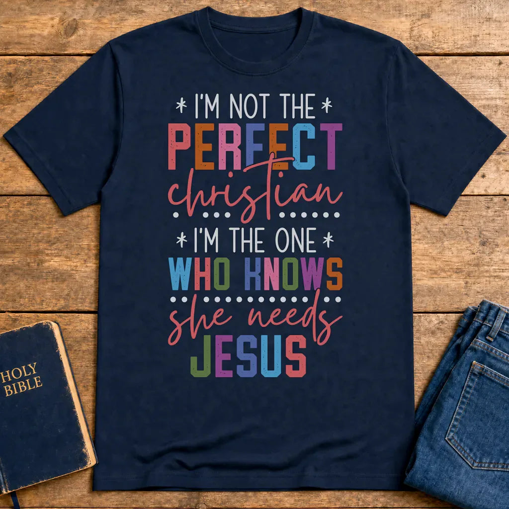 Perfectly Imperfect Christian T-Shirt - Navy