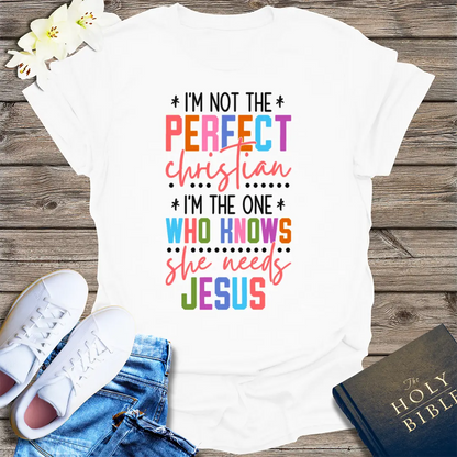 Perfectly Imperfect Christian T-Shirt - White