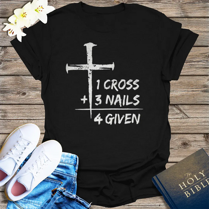 One Cross Forgiven T-Shirt - Black