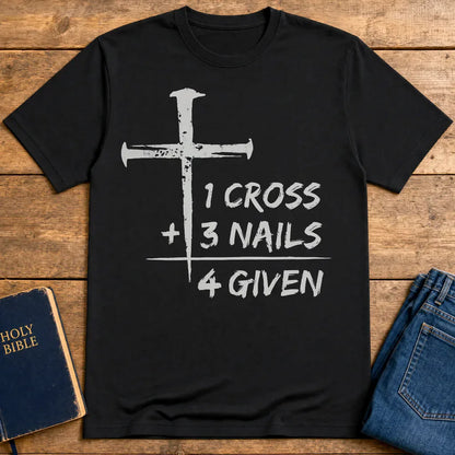 One Cross Forgiven T-Shirt - Black