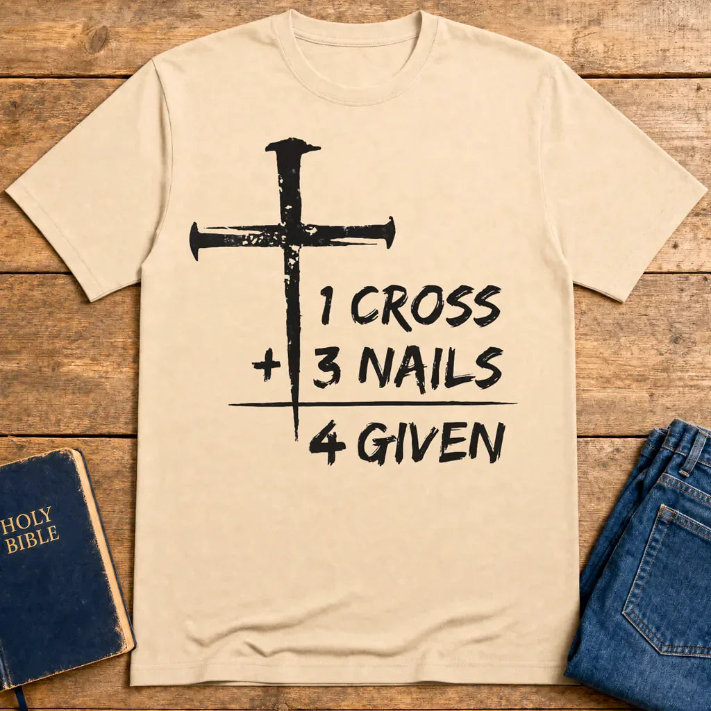 One Cross Forgiven T-Shirt - Natural