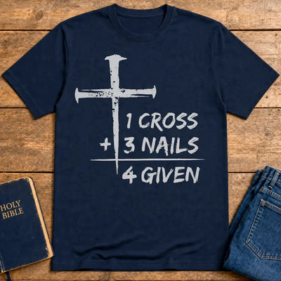 One Cross Forgiven T-Shirt - Navy