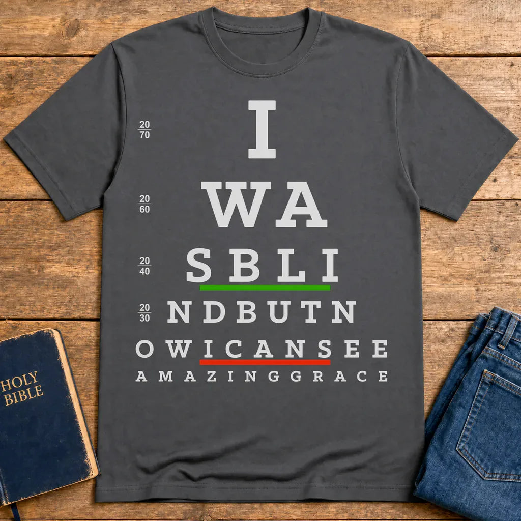 Now I Can See T-Shirt - Charcoal