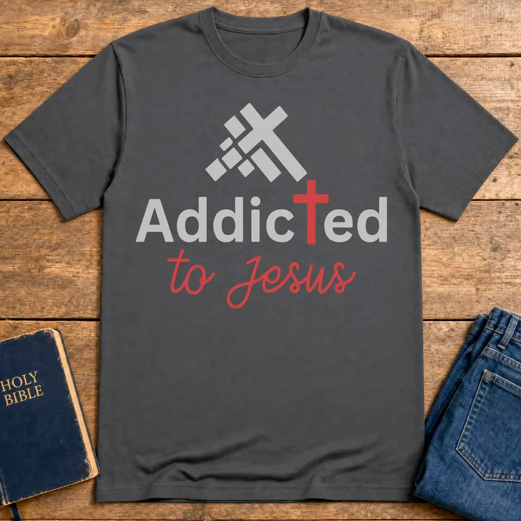 Addicted to Jesus T-Shirt - Charcoal