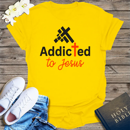 Addicted to Jesus T-Shirt - Daisy