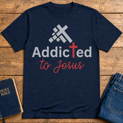 Addicted to Jesus T-Shirt - Navy