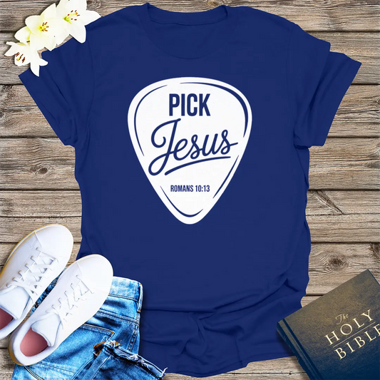 Pick Jesus T-Shirt - Navy