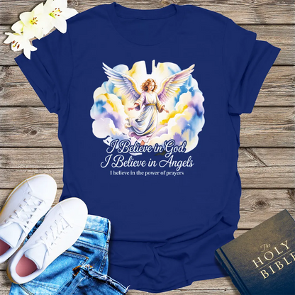 I Believe in Angels T-Shirt - Navy