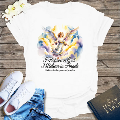 I Believe in Angels T-Shirt - White