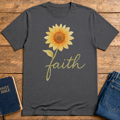 Sunflower Faith T-Shirt - Charcoal