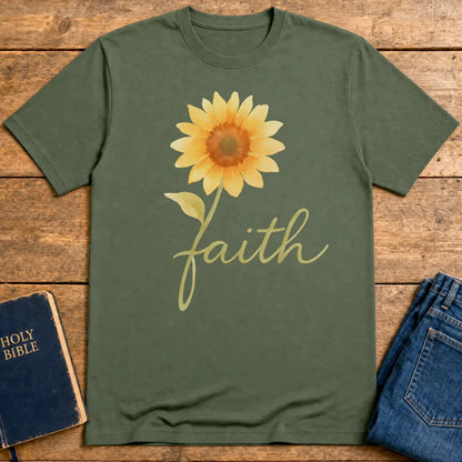 Sunflower Faith T-Shirt - Military Green