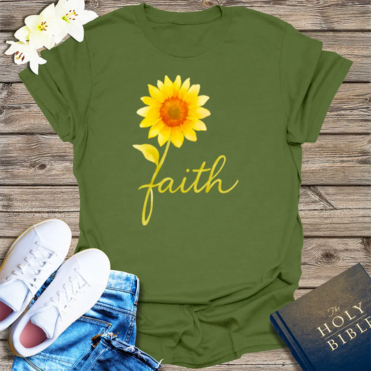 Sunflower Faith T-Shirt - Military Green