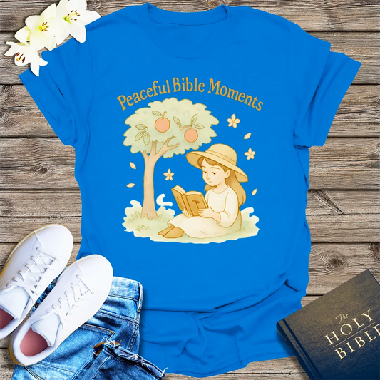 Peaceful Bible Moments T-Shirt - Royal