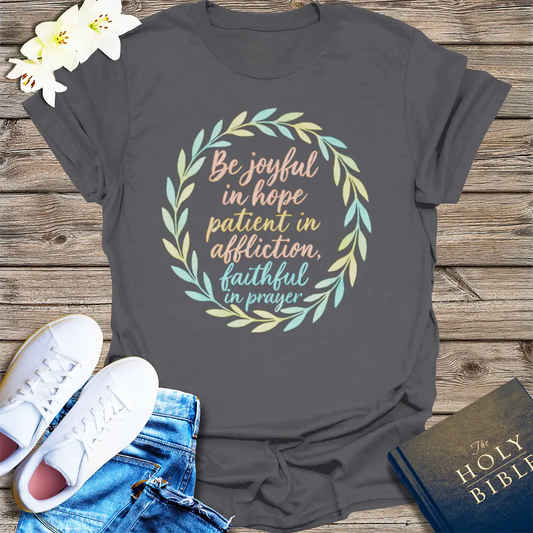 Joyful in Hope T-Shirt - Charcoal