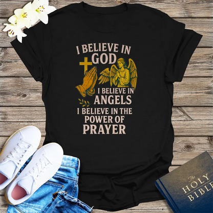 Faith in Prayer T-Shirt - Black